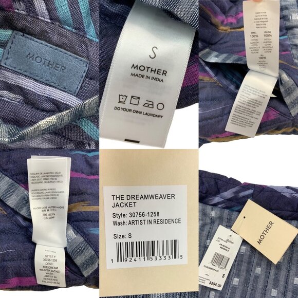 Mother The Dreamweaver Jacket S Artist In Residence Quilted Reversible Boho Fall - Picture 7 of 13